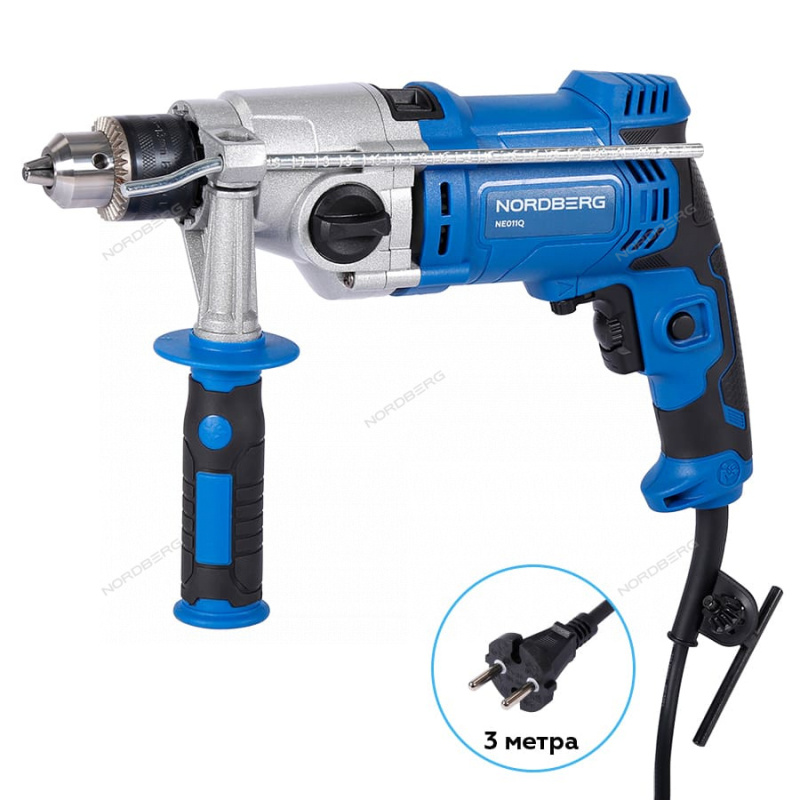 Дрель ударная, макс. Ø сверла 13 мм, 850 Вт NORDBERG NE010Q