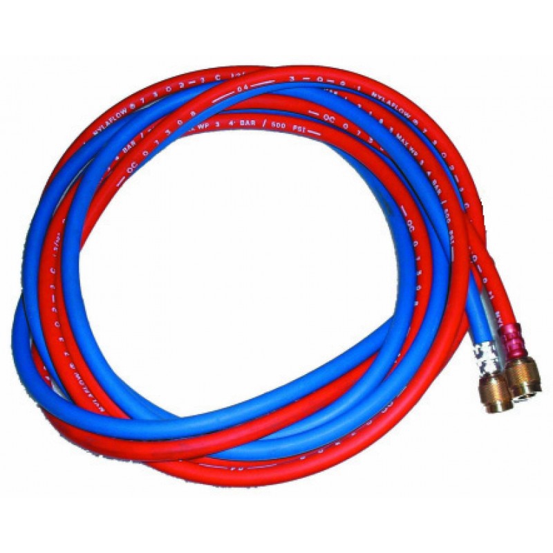 Шланг гибкий с резьбой 1/4 SAE для R134, длина 3 м, красный 01.000.19 Red