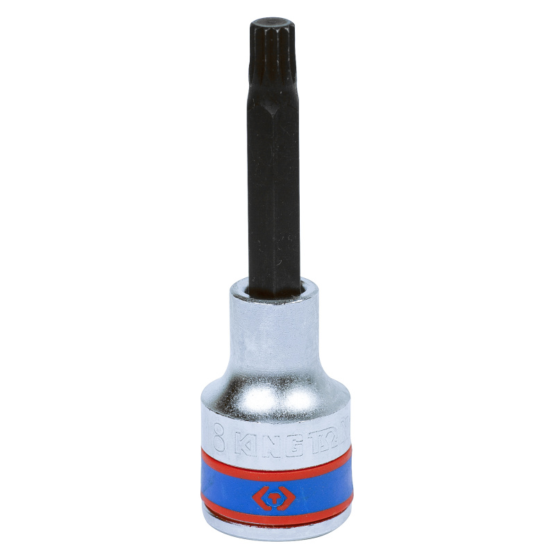KING TONY Насадка (бита) торцевая 1/2", SPLINE, M08, L = 80 мм 403608
