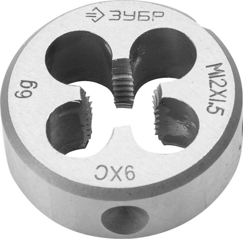 Плашка ЗУБР "МАСТЕР" круглая ручная для нарезания метрической резьбы, М12x1,5