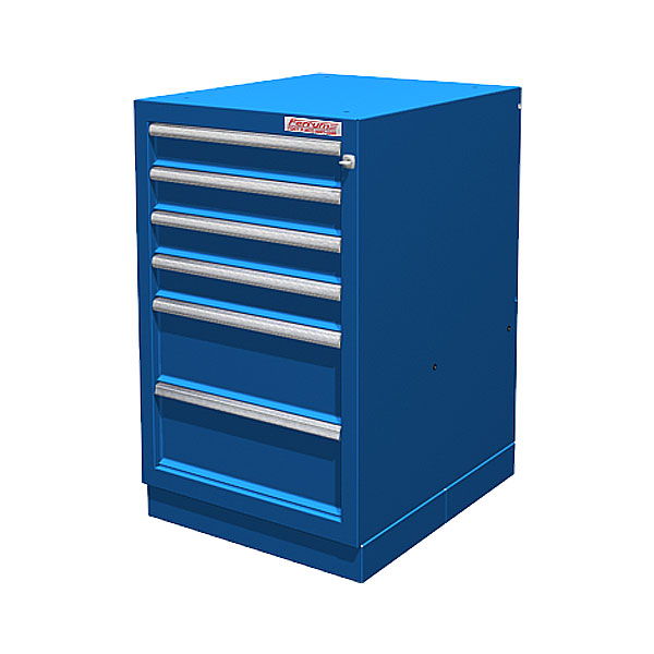 Тумба верстачная с 6 ящ., и ц/замком, с напр. на развернутом подшипнике  600х500х820мм 01.406R-5015