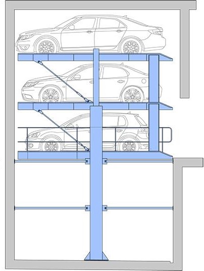 Независимый паркинг на 2 машиноместа Liftparker N4403