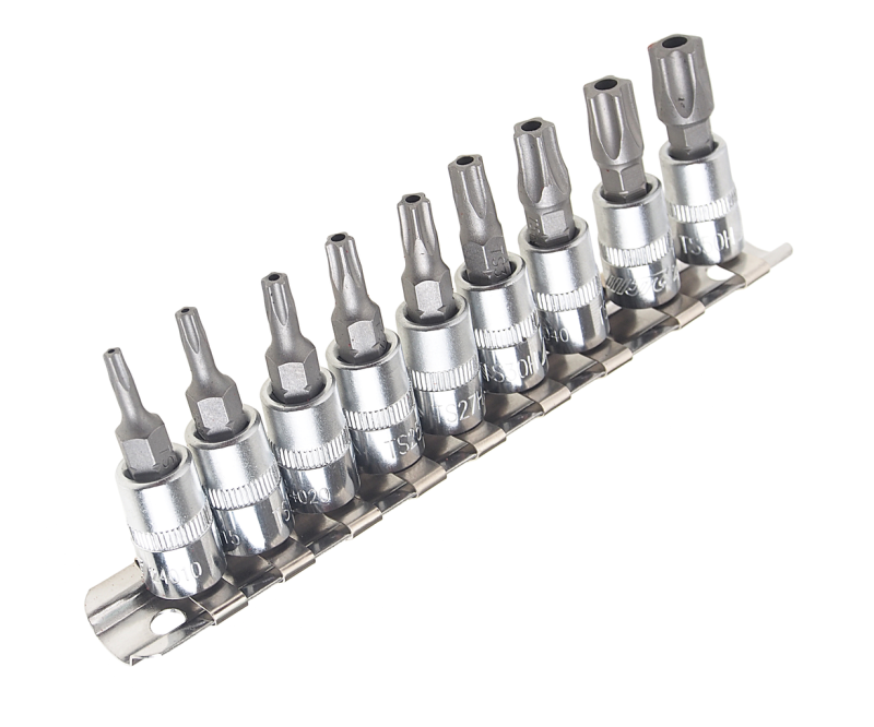 Набор бит 1/4" TORX 5-ти гранных TS10H-TS50H 9 предметов JTC-3303