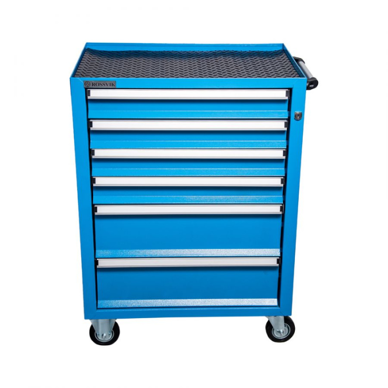 Тележка инструментальная Rossvik T06-5015, 6 выдвижных ящиков, ц/замок, 670*450*930hмм