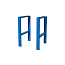 Упаковка верстачных опор (в упак. 2 шт), р-р опоры: 600х140х820мм - синий  01.503L-5015